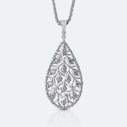 [JAUPEN006063]  Buccellati - pendant Ramage white gold with diamonds