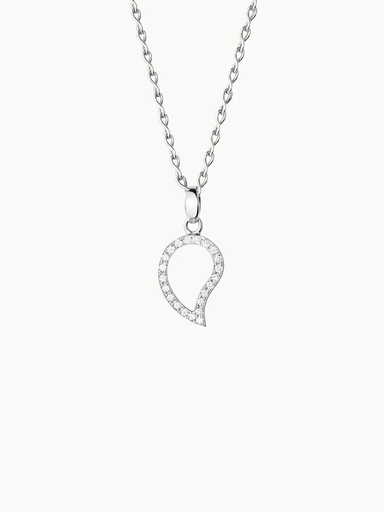 [P-Sig-s-pl-wg]  Tamara Comolli - SIGNATURE Pendant Small in White Gold with Diamond Pavé