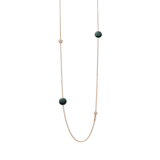 [8CR4410MACBR]  Bron - Sautoir with Malachite and cognac diamonds