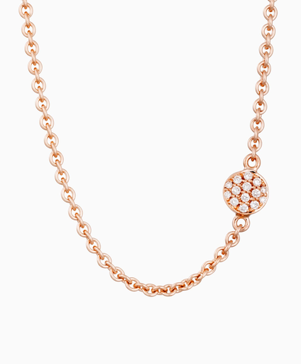 [8CR440445BR]  Bron - Joy Necklace in Pink Gold with Diamonds