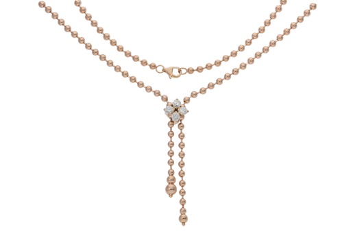 [ADR888CL2157]  Roberto Coin - Love in Verona Necklace with Diamonds