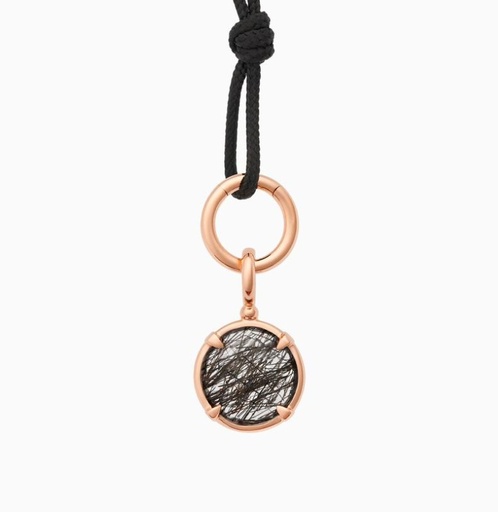 [8HR3418QBB]  Bron - Mira Mira Pendant with Rutile Quartz Briolette
