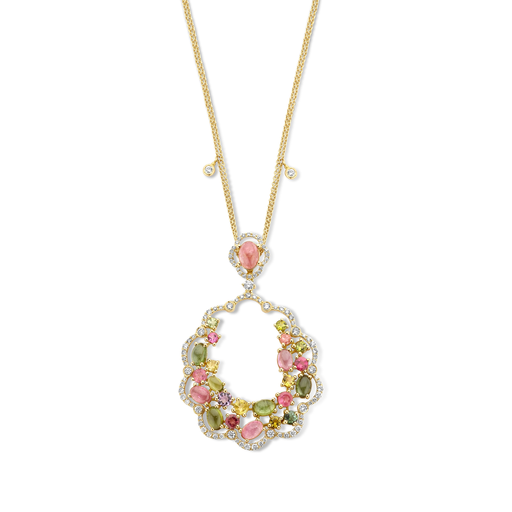 [JBS-SAD-K714]  JBS - Pendant with Diamonds and Semi-Precious Gemstones