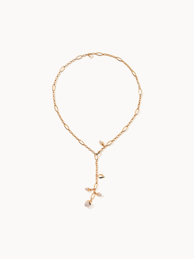 [N-M-Del51-p-rg]  Tamara Comolli - MIKADO Necklace Delicate with Diamond Pavé