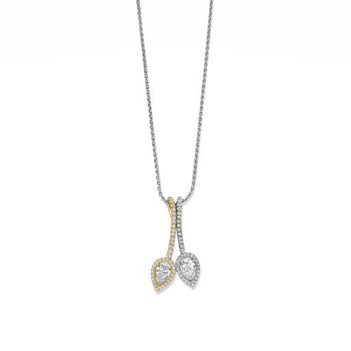 [JBS-MB-FD1/4455]  JBS - Chain with Pendant with Pear Shaped Diamonds