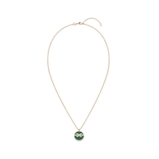 [84682]  Chaumet - Jeux de Lien Harmony Pendant in Pink Gold with Malachite and Diamonds