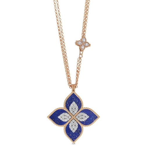 [ADV888CL1838_854]  Roberto Coin - Princess Flower Necklace with Large Pendant