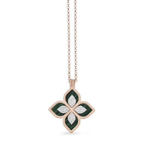 [ADV888CL1837_01]  Roberto Coin - Princess Flower Necklace with Small Pendant