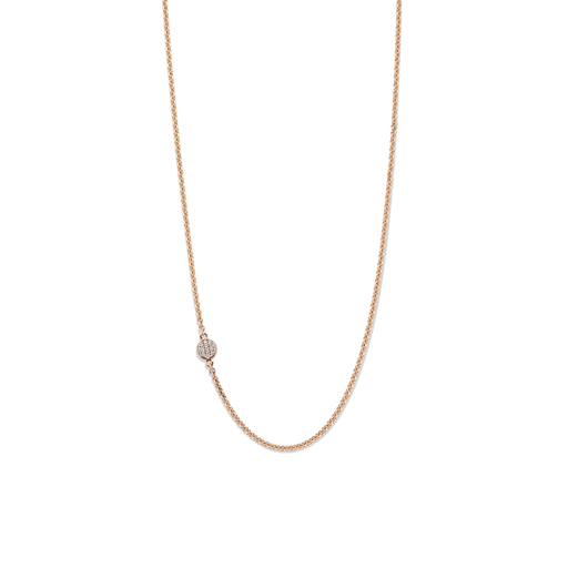 [8CR441145BRCBR]  Bron - Necklace in Pink Gold with Champagne Diamonds