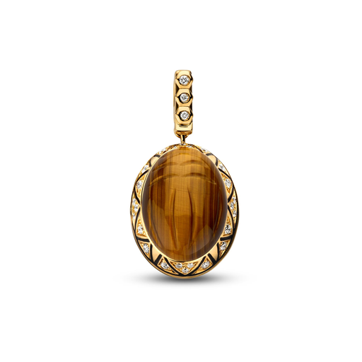 [DRIES-CO0018REX90]  Dries Criel Jewelry - Scarab Pendant with Tiger Eye