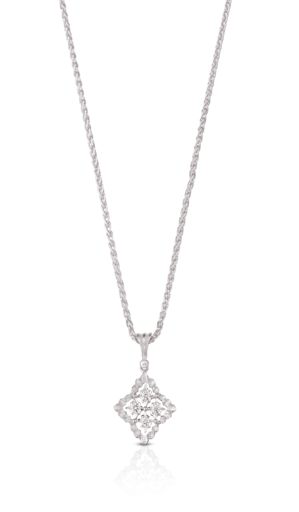 [JAUPEN016652]  Buccellati - Rombi Pendant in White Gold & Diamonds