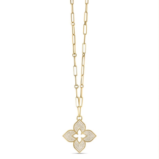 [ADR777CL3316]  Roberto Coin - Venetian Princess Pendant with Diaminds