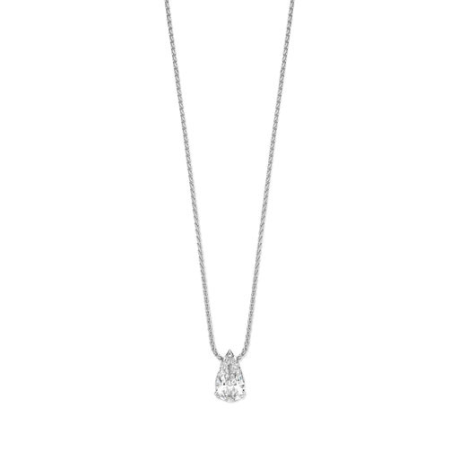 [JBS-MB-2/0789]  JBS - White gold necklace with pear cut