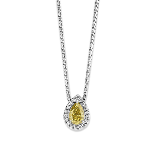 [JBS-MB-FD2/1656]  JBS - Whitegold pendant with pear cut