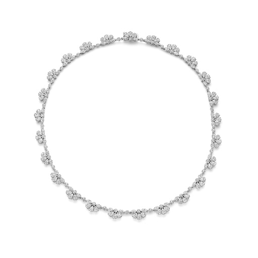 [JBS- IG-CO5858PBWH3-43]  JBS - Whitegold necklace with diamonds