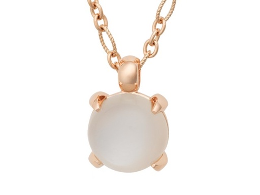 [8HR3392MWC]  Bron - Pendant Pink Gold set with Moonstone