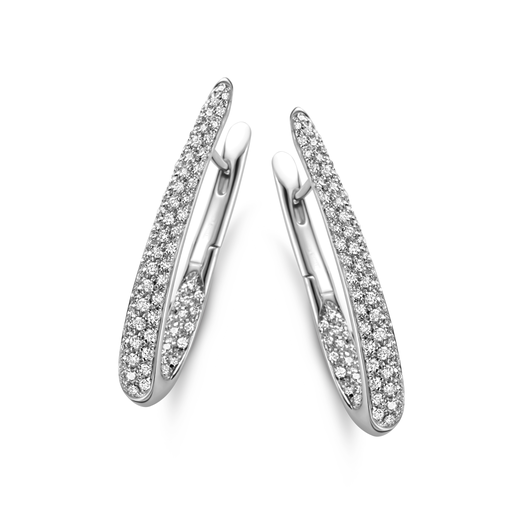  JBS - Earrings White gold Creole Ovale