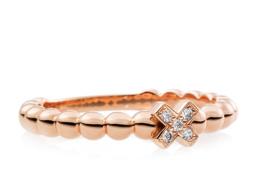 [8RR4746BR]  Bron - Ring Pink Gold with Diamonds