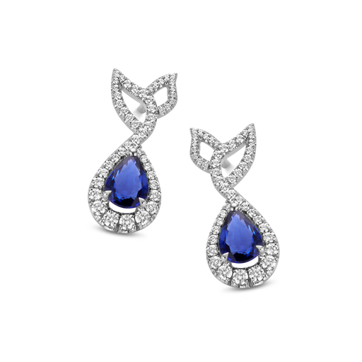  JBS - Earrings sapphire+ brilliants