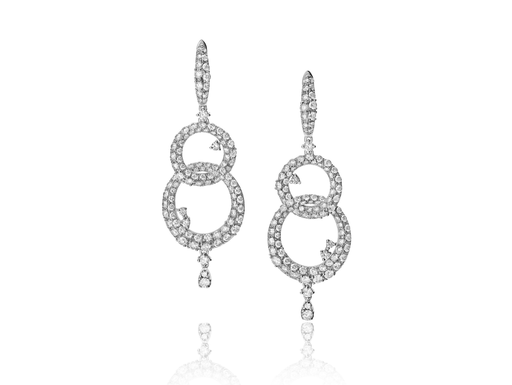  Casato - Oorbellen hold me tight white gold  diam.