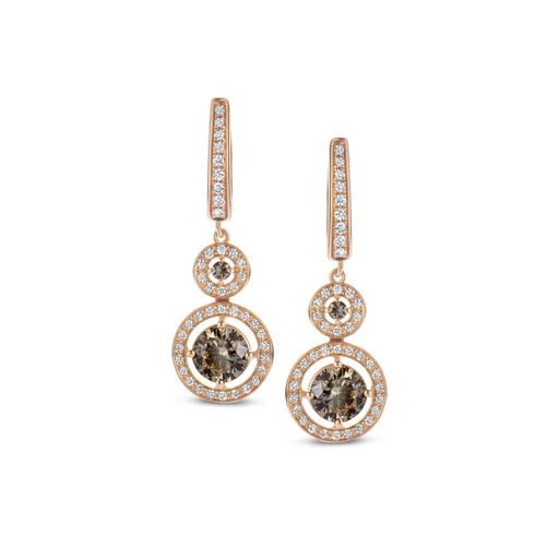 JBS - Earrings pink gold with diamonds