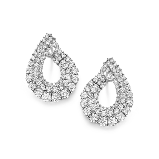  JBS - Earrings white gold with diamonds