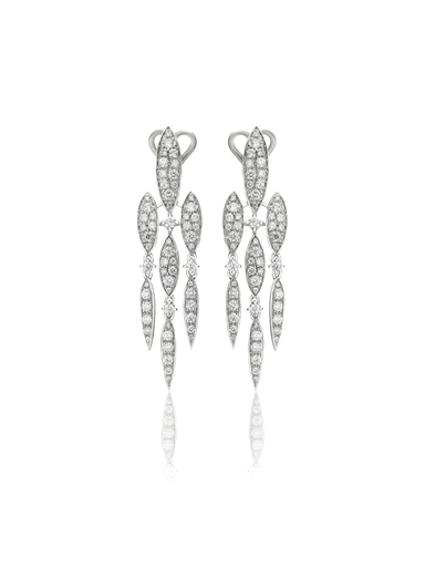 [orx926BT-W]  Casato - earrings in white gold set full diamonds