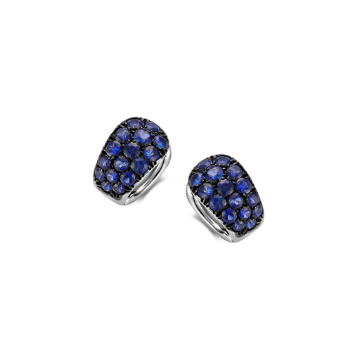 [JBS-AN-3869/BLUE]  JBS - Creoles with blue sapphire
