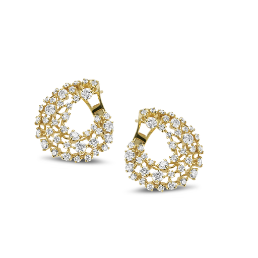 [JBS-HASBA-20026]  JBS - Yellow gold earrings with diamonds