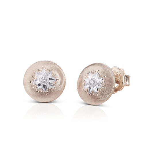 [JAUEAR014741]  Buccellati - Earrings in Pink /White Gold and Diamonds