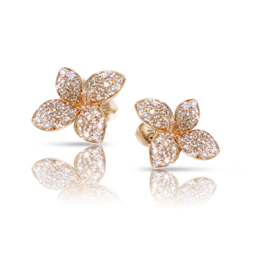 [15371R]  Pasquale Bruni - Earrings Petit Garden in Pink Gold set with Diamonds