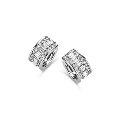 [JBS-LV-B9618/W-W]  JBS - Diamond baguette earrings