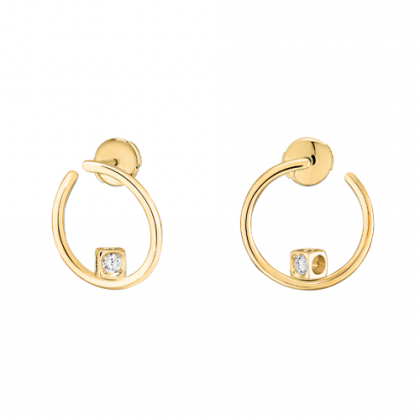 [808811]  Dinh Van - Créoles Le Cube Diamant