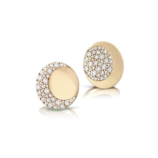 [16182R]  Pasquale Bruni - Luce XL Stud Earrings in Pink Gold with Diamonds