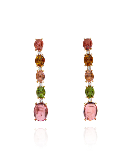 [OS1-598]  Nanis - Dancing in the Rain Tourmalin earrings