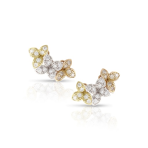 [16271BGR]  Pasquale Bruni - Tricolor Ama Earrings  with White and Champagne Diamonds
