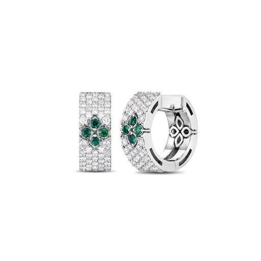 [ADE888EA2044]  Roberto Coin - Love in Verona hoop earrings
