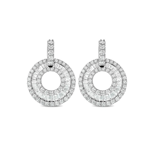 [1PE0271223/2]  Damaso - Earrings White Gold set with Brillants and baguettes diamonds
