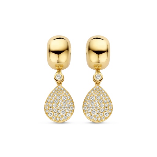[1PE0031562/2]  Damaso - Yellow Gold Earrings set with Diamonds