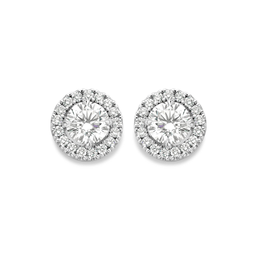 [JBS-MB-1/4827]  JBS - Whitegold studs with diamonds