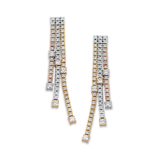 [JBS-SAD-SE0261]  JBS - Pink and white gold earrings with diamonds