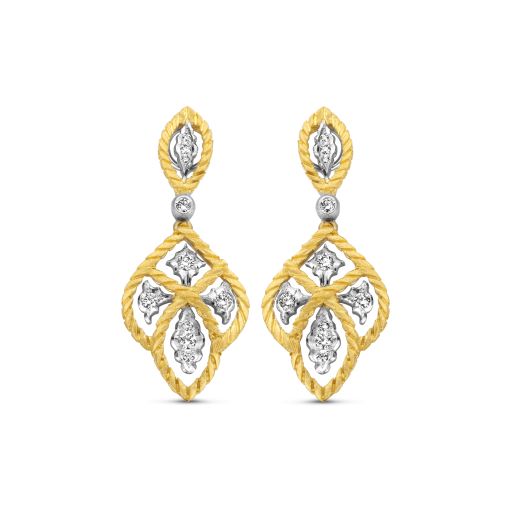 [JAUEAR021612]  Buccellati - Earrings Etoilée in Yellow & White Gold with Diamonds
