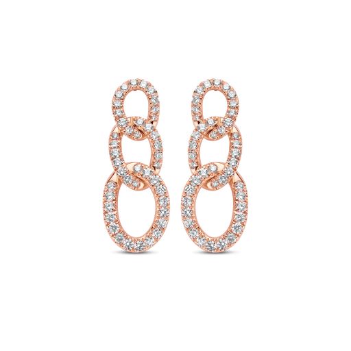 [JBS-IG-OR3964TRWH4-3.2]  JBS - Pavé Chain Gourmette Earrings
