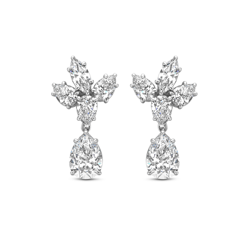 [JBS-MB-2/2904]  JBS - Pear Shaped Diamond Earrings