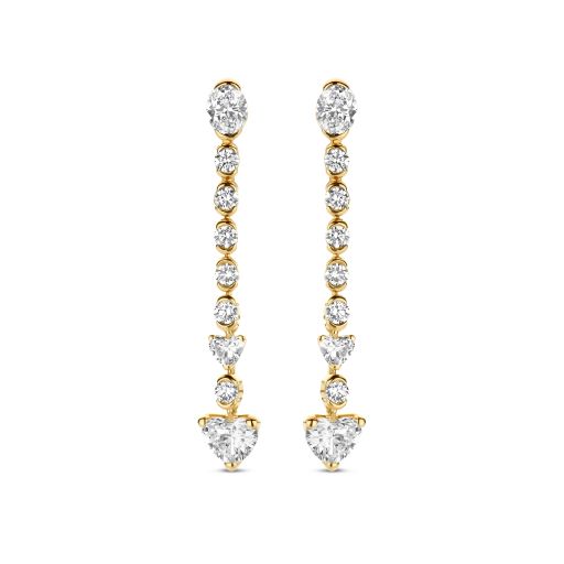 [JBS-LV-B9806/W-R]  JBS - Pink gold earrings with diamonds