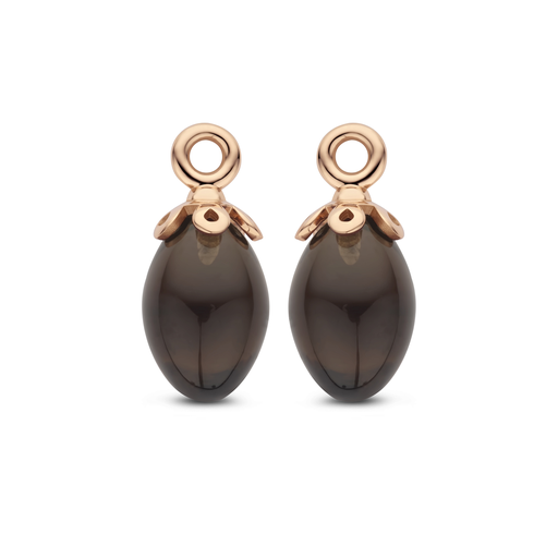 [8OR4881SQRD]  Bron - Earring Drops with Smokey Quartz