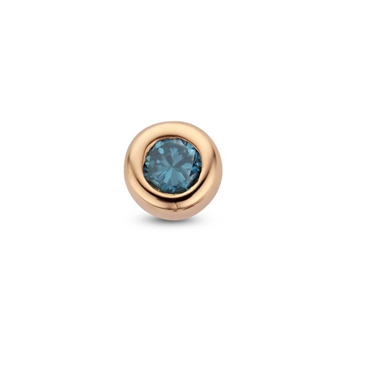 [8OR4879IBR]  Bron - Single Stud Earring in Pink Gold with Ice Blue Brilliant