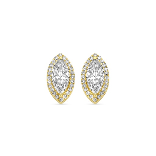[JBS-SAD-EA2826]  JBS - Pink gold studs with diamonds