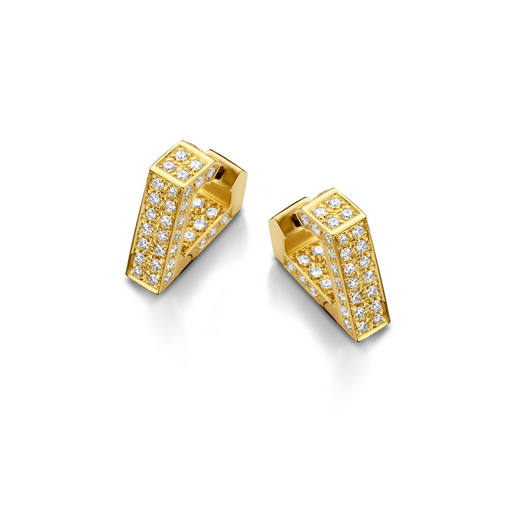 [DRIES-OR0027REX81]  Dries Criel Jewelry - Mini Brute Earrings with White Diamonds
