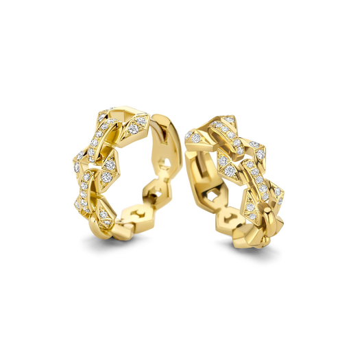 [Flow-HE-LYW]  Dries Criel Jewelry - Bond Flow hoop earrings